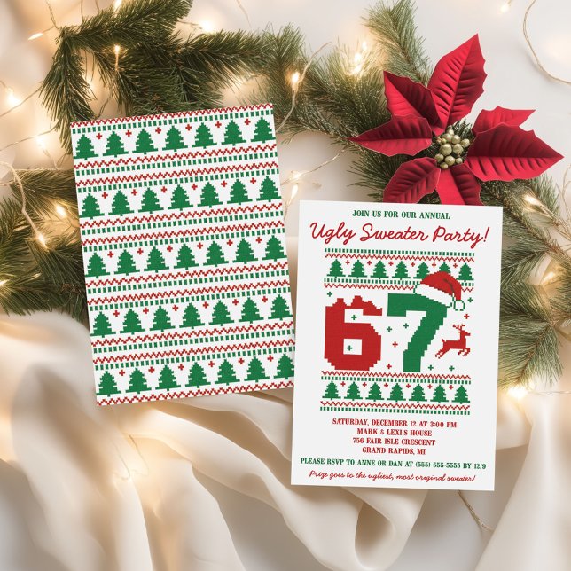 Invitación Fiesta de Navidad de Jersey Feo 67 para Niños (Subido por el creador)