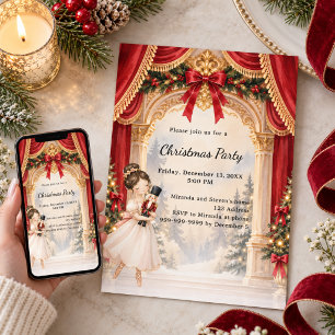 Invitación Fiesta de Navidad de la Bailarina del Cascanueces