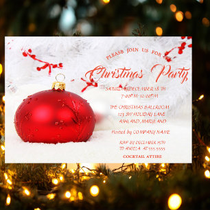 Invitación Fiesta de Navidad de la Compañía de Bolas de Navid