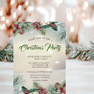 Invitación Fiesta de Navidad de la Compañía de Piñas de Holly