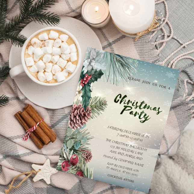Invitación Fiesta de Navidad de la Compañía de Piñas de Holly (Subido por el creador)