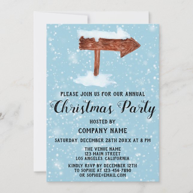 Invitación Fiesta de Navidad de la Compañía de Señal de Mader (Anverso)
