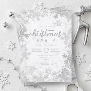 Invitación Fiesta de Navidad de la Compañía Modern Silver Sno
