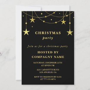 Invitación Fiesta de Navidad de la Compañía Negra  Estrellas 