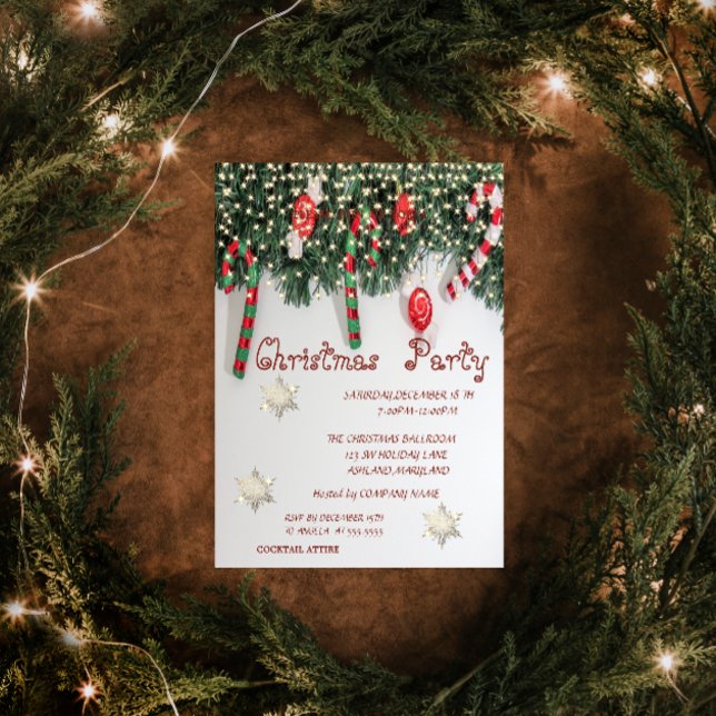 Invitación Fiesta de Navidad de la Compañía Snowflakes, Sweet (Subido por el creador)