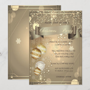 Invitación Fiesta de Navidad de la empresa Bolas de Oro de Na