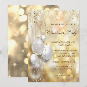 Invitación Fiesta de Navidad de la empresa Bolas de Oro de Na