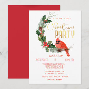 Invitación Fiesta de Navidad de la Empresa del Pájaro Cardena