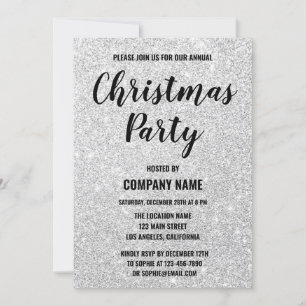 Invitación Fiesta de Navidad de la empresa Glam Brillante Pla