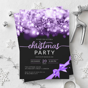 Invitación Fiesta de navidad de la empresa Purple Winter Spar