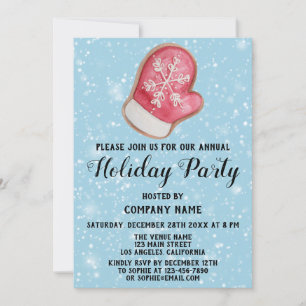 Invitación Fiesta de Navidad de la Empresa Rojo y Blanco Mitó