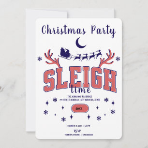 Invitación Fiesta de Navidad de la Hora del Trineo Blanco
