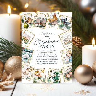 Invitación Fiesta de Navidad de los 12 días de Navidad
