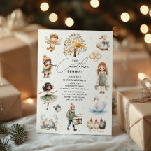 Fiesta de Navidad de los 12 días de Navidad lindos