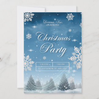 Invitación Fiesta de Navidad de Lujo Invierno Mágico
