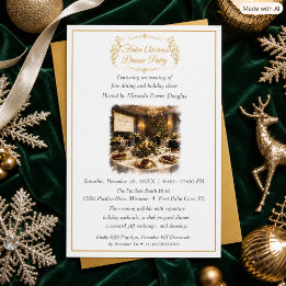 Invitación Fiesta de Navidad de Negocios Elegante 