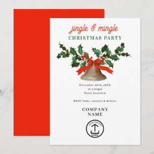 Invitación Fiesta de Navidad de Negocios Jingle y Mingle