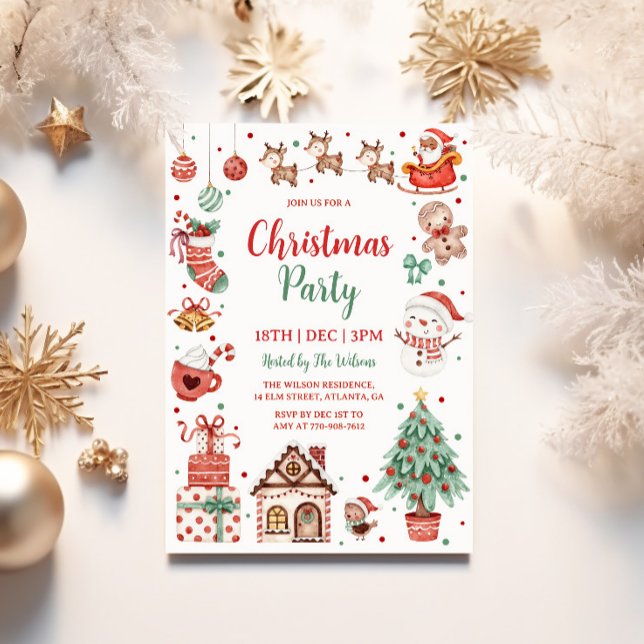 Invitación Fiesta de Navidad de Niños Adorables (Subido por el creador)