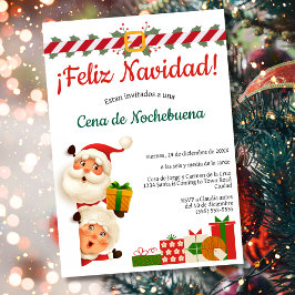 Invitación Fiesta de Navidad de Nochebuena con Santa Cena