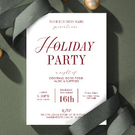 Invitación Fiesta de Navidad de Oficina Elegante Empresa