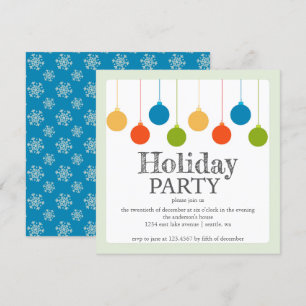 Invitación Fiesta de Navidad de Ornamentos de Navidad