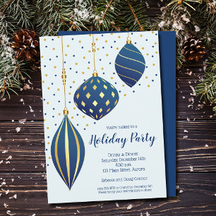 Invitación Fiesta de Navidad de Ornamentos de Navidad