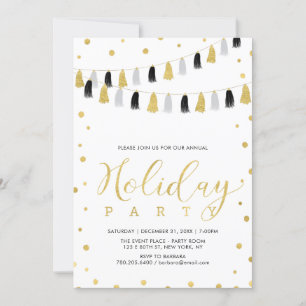 Invitación Fiesta de Navidad de Oro, Fiesta de fin de año cor