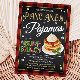 Invitación Fiesta de Navidad de Panqueques y Pijamas