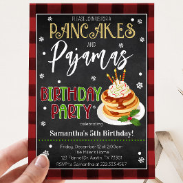 Invitación Fiesta de Navidad de Panqueques y Pijamas
