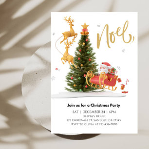 Invitación Fiesta de Navidad de Papá Noel