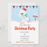 Fiesta de Navidad de patinaje sobre hielo Oso Pola