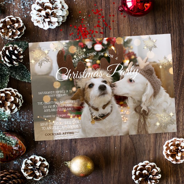 Invitación Fiesta de Navidad de Perros Enamorados (Subido por el creador)