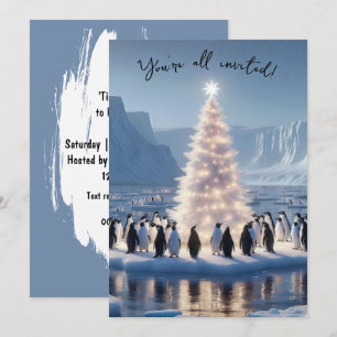 Invitación Fiesta de Navidad de Pingüinos