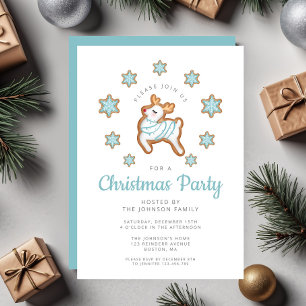 Invitación Fiesta de Navidad de Reno Cute