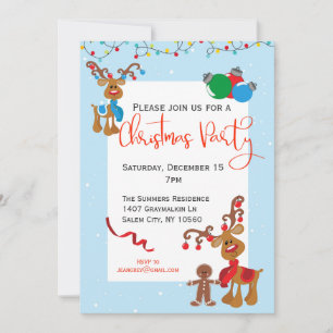 Invitación Fiesta de Navidad de Reno Renardo