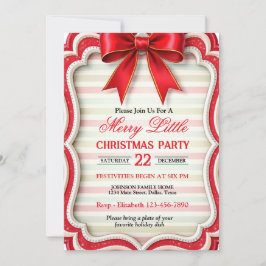 Invitación Fiesta de Navidad de Rojo Brillante