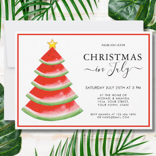 Invitación Fiesta de Navidad de Sandía en Julio 