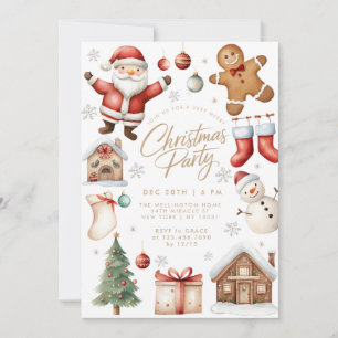 Invitación Fiesta de Navidad de Santa Claus para niños