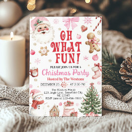 Invitación Fiesta de Navidad de Santa Rosa de Invierno Qué Di