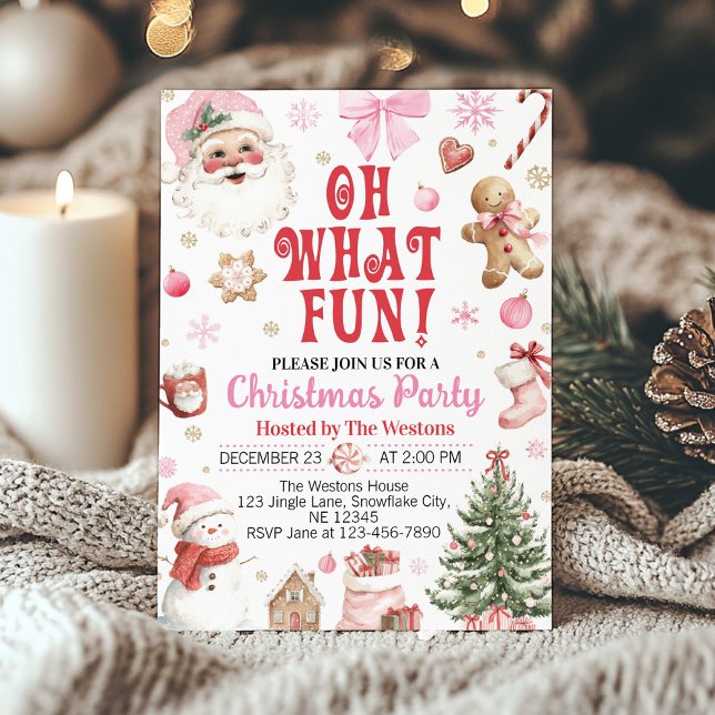 Invitación Fiesta de Navidad de Santa Rosa de Invierno Qué Di (Subido por el creador)