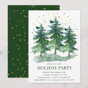 Invitación Fiesta de Navidad de Winter Forest Company