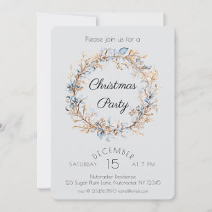 Invitación Fiesta de Navidad del Cascanueces con Acuarela