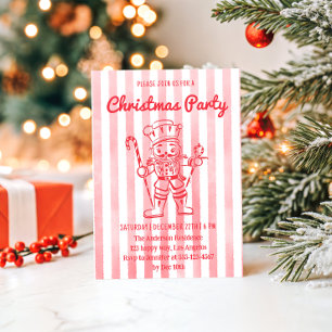 Invitación Fiesta de Navidad del Cascanueces Rojo