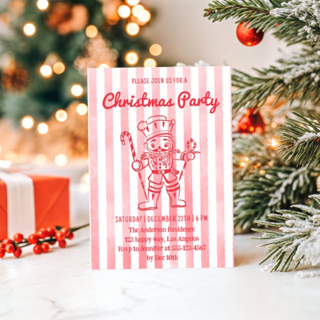 Invitación Fiesta de Navidad del Cascanueces Rojo (Subido por el creador)