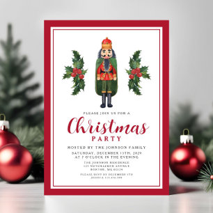 Invitación Fiesta de Navidad del Cascanueces Rojo