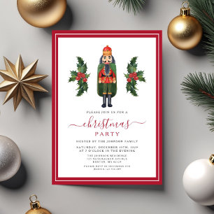 Invitación Fiesta de Navidad del Cascanueces Rojo
