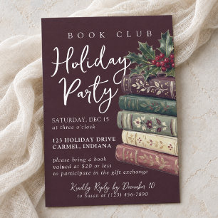 Invitación Fiesta de Navidad del Club de Lectura de Ciruela O
