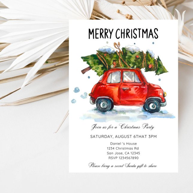 Invitación Fiesta de Navidad del Elegante Pino (Subido por el creador)