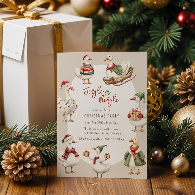 Invitación Fiesta de Navidad del Ganso Caprichoso (Subido por el creador)