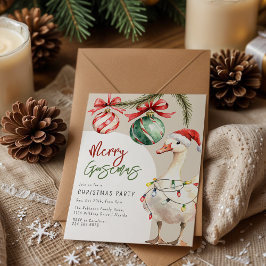 Invitación Fiesta de Navidad del Ganso Caprichoso